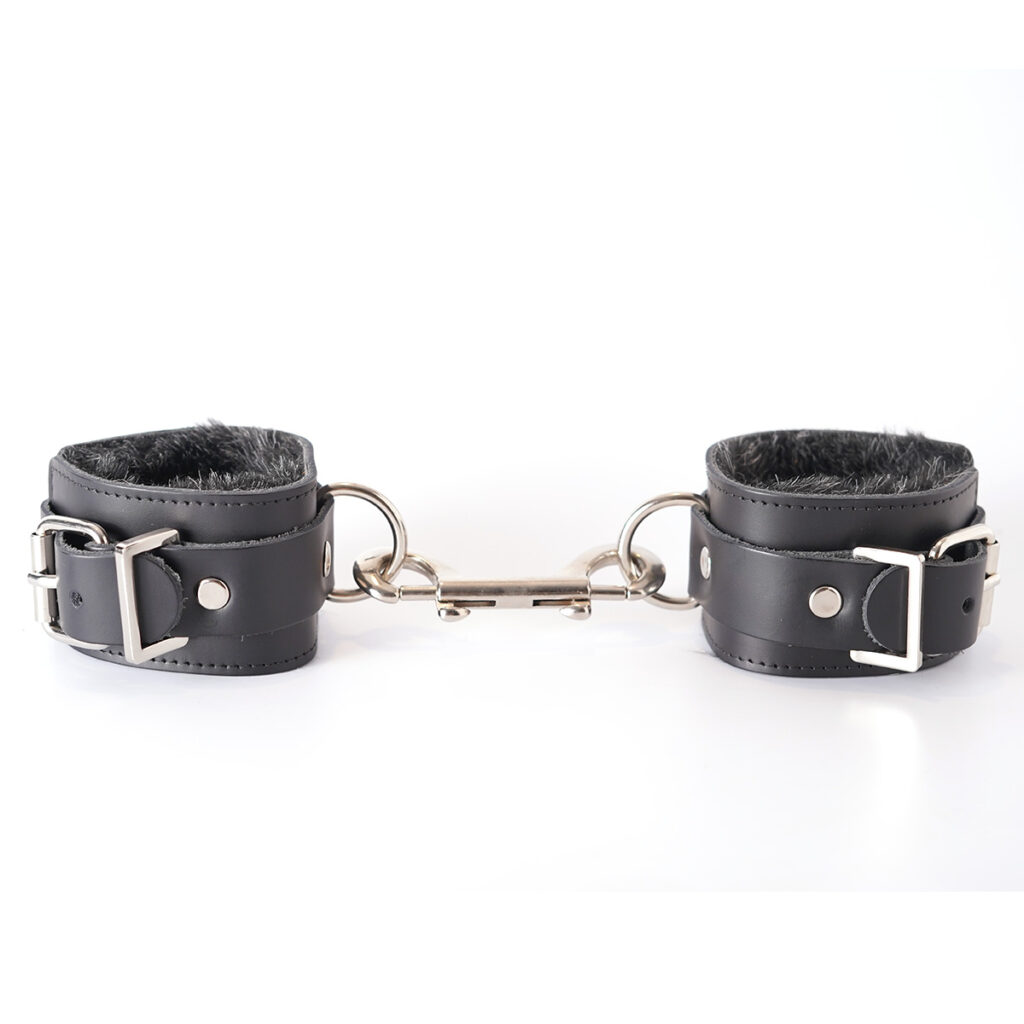 Experience the ultimate in luxury with our Premium black Italian Leather Sex Handcuffs